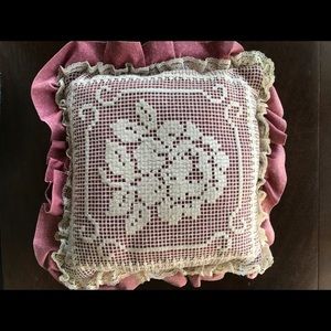 Hand stitched Feminine Pillow